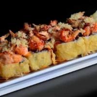 Jailhouse Roll · (FRIED) Shrimp tempura and cream cheeseinside, fully fried, then topped with Cajun-seasoned ...