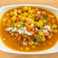 Channa Masala · Chickpeas cooked with potatoes and onion.