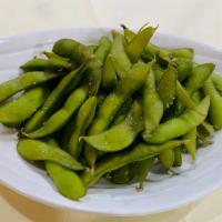 Edamame · Boiled green soybean. Six pieces.