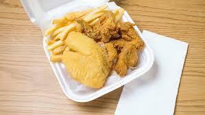Large Catfish · 3 pieces catfish, served with season fries!.