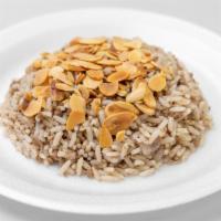 Hashweh · Rice with ground beef and toasted almonds