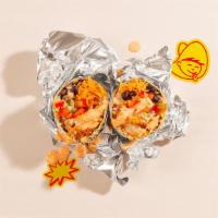 Fried Fish Wham! Burrito · House burrito with seasonal crispy fried white fish, Mexican rice, black beans, pico de gall...