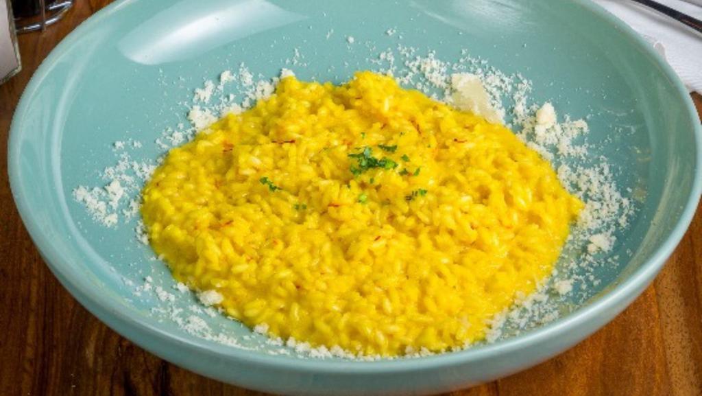 Risotto Saffron · Carnaroli rice with saffron.