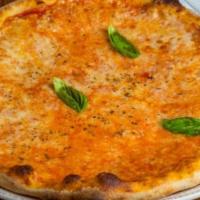Margherita · Tomato Sauce, Mozzarella Cheese & Basil.