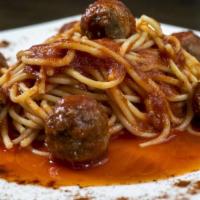 Linguini Meatballs  · Pasta & meatballs with Neapolitan sauce, basil, parmesan, and mozzarella cheese. Contains eg...