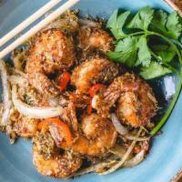 Lemongrass Shrimp · Tom Xa Ot - Lemongrass, garlic, Thai pepper, onions.