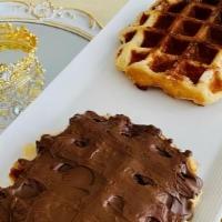 Chocolate Dipped Side Liège Waffle - Gluten Free · 