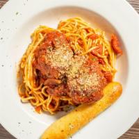 Spaghetti Bolognese Or Meatball · Spaghetti pasta with a meaty bolognese sauce or housemade meatballs.