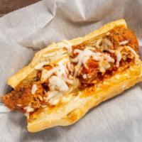 Meatball Hoagie · Our own made-from-scratch meatballs, mozzarella, and Parmesan on housemade bread.