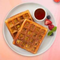 Belgium Waffle · Classic crispy homemade waffles. Served with butter and syrup