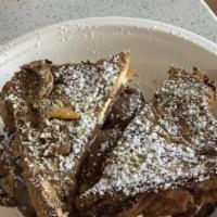 French Toast · Made with thick cut challah bread.