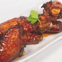 Sweet Chili Glazed Chicken Wings · Cucumber Ranch