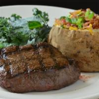 Lch 7Oz Sirloin Steak · A rich, flavorful, 7 oz center-cut sirloin served with a loaded baked potato