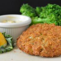 Lch Homemade Blue Crab Cake · One cake lightly breaded and fried golden brown, sugar snap peas