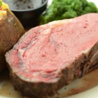 Prime Rib · Slow-roasted for 12 hours, au jus