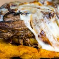Beef Vaca Frita Sandwich With Cheese · 