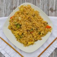Vegetable Fried Rice (菜饭) · Stir-fried rice with vegetables. vegetarian.