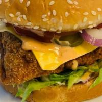 Deluxe Fried Chicken Burger · 