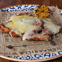 Milanesa Suiza · Classic Argentinean Style Breaded Milanese with Swiss Cheese