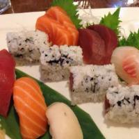 Sushi Regular · Six pieces sushi and tuna roll.

This item is served as raw fish. The FDA advises consuming ...