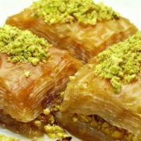 Assorted Baklava · 4 pcs  of mixed pistachio baklava