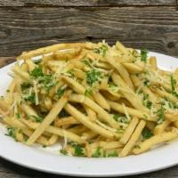 Parmesan & Herb Fries · grated parmesan & fresh herbs