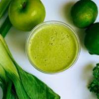 Beauty And The Greens · Cucumber, celery, bok choy, lime, green apple, ginger, and parsley.