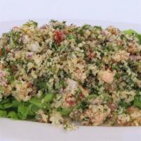 Tabbouleh Salad · Refreshing, light and packed with healthy ingredients: fresh herb and bulgur salad, dotted w...