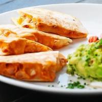 Cheese Quesadilla · Add chicken or carnitas, add chorizo, add steak all for an additional charge.