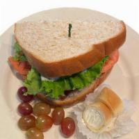 Half Teriyaki Sandwich · Fresh chicken breast served with our house-made teriyaki lettuce and tomato on your bread ch...