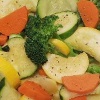 Mixed Vegetables · Broccoli, carrots, & zucchini squash sauteed and seasoned.