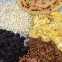Pabellón Criollo · Rice, Beans, Shredded beef and plantains