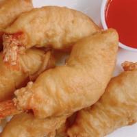 Sweet & Sour Shrimp · Golden crispy fried medium shrimp, served sauce on the side.