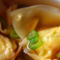 Wonton Soup · Served with fried noodle chips.