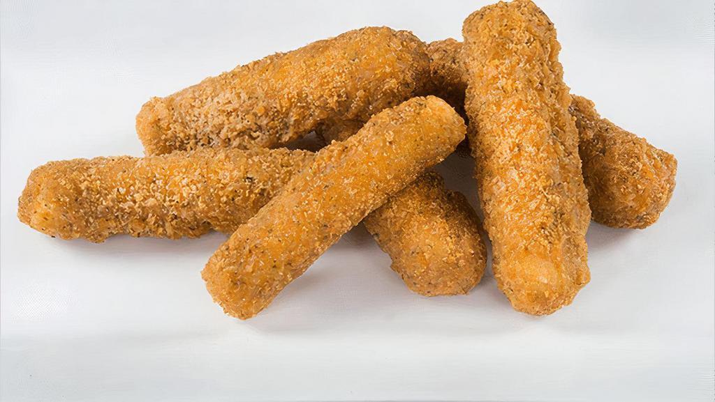 Mozzarella Sticks · Most popular item. Mozzarella cheese hand-breaded and baked. Includes choice of dipping sauce.