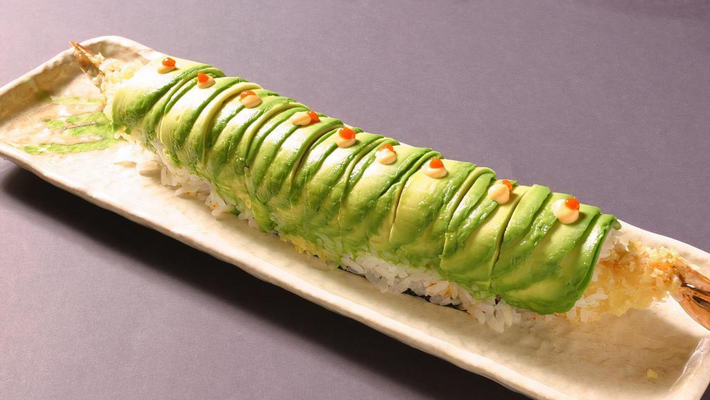 Mexican · Shrimp tempura, avocado, spicy tuna and jalapeno wrapped in soybean paper.