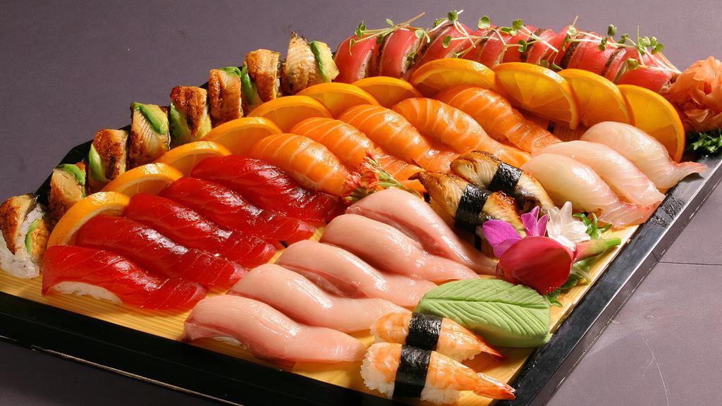 Yuki Sushi Special · 3 pieces of each, tuna, salmon, yellowtail & spicy tuna roll.