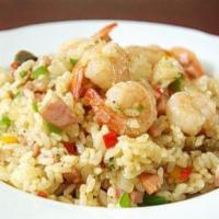 Shrimp Fried Rice (새우볶음밥) · rice, vegetable, shrimp, egg