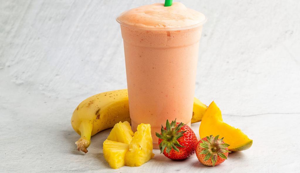 Hawaiian Cooler · Banana, strawberry, mango and pineapple juice