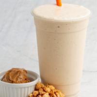 Peanut Butter And Puff Wheat · BANANA, PEANUT BUTTER , PUFF WHEAT.
prepared with milk or almond milk depending of your choice