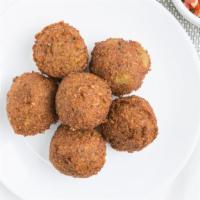 Falafel (6) · The best around guaranteed! Delicious balls of grounded chickpeas, spices, herbs, deep fried...