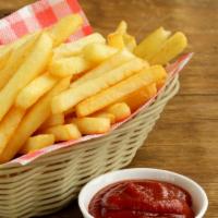 French Fries · Fresh batch of fries with a soft interior and a crispy, golden-brown exterior.