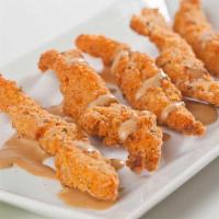 Deditos De Pollo · Chicken Fingers Served with French Fries.