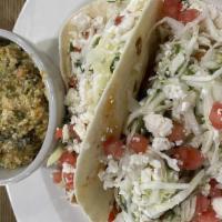 Shrimp Tacos (2 Pcs) · Served with Mozzarella Cheese, Lettuce, Pico de Gallo and Chipotle Mayo. Blackened, Grilled ...