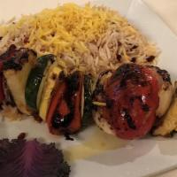 Vegetarian Zereshk Polo · Basmati rice, steam cooked with barberries which are sautéed in a special glazed saffron sau...