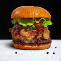 Bbq Driver · Juicy american beef patty topped with aged white cheddar, bbq sauce, caramelized onions, jal...