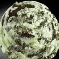 Mint Oreo Scooped Ice Cream · The classic combo of mint ice cream swirled with oreo cookie pieces.
