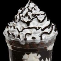 Fudge Brownie Sundae Dasher · Layers of fudge brownie bites, vanilla ice cream and hot fudge topped with whipped cream and...