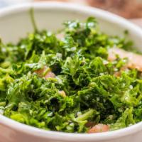 Tabbouleh Salad · Finely chopped parsley, cracked bulgur, chopped tomatoes, and chopped green onions, seasoned...
