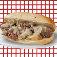Signature Cheese Steak Sandwich  · Philly-style cheesesteak in our special sandwich bread with mayo, sauteed onions, bell peppe...